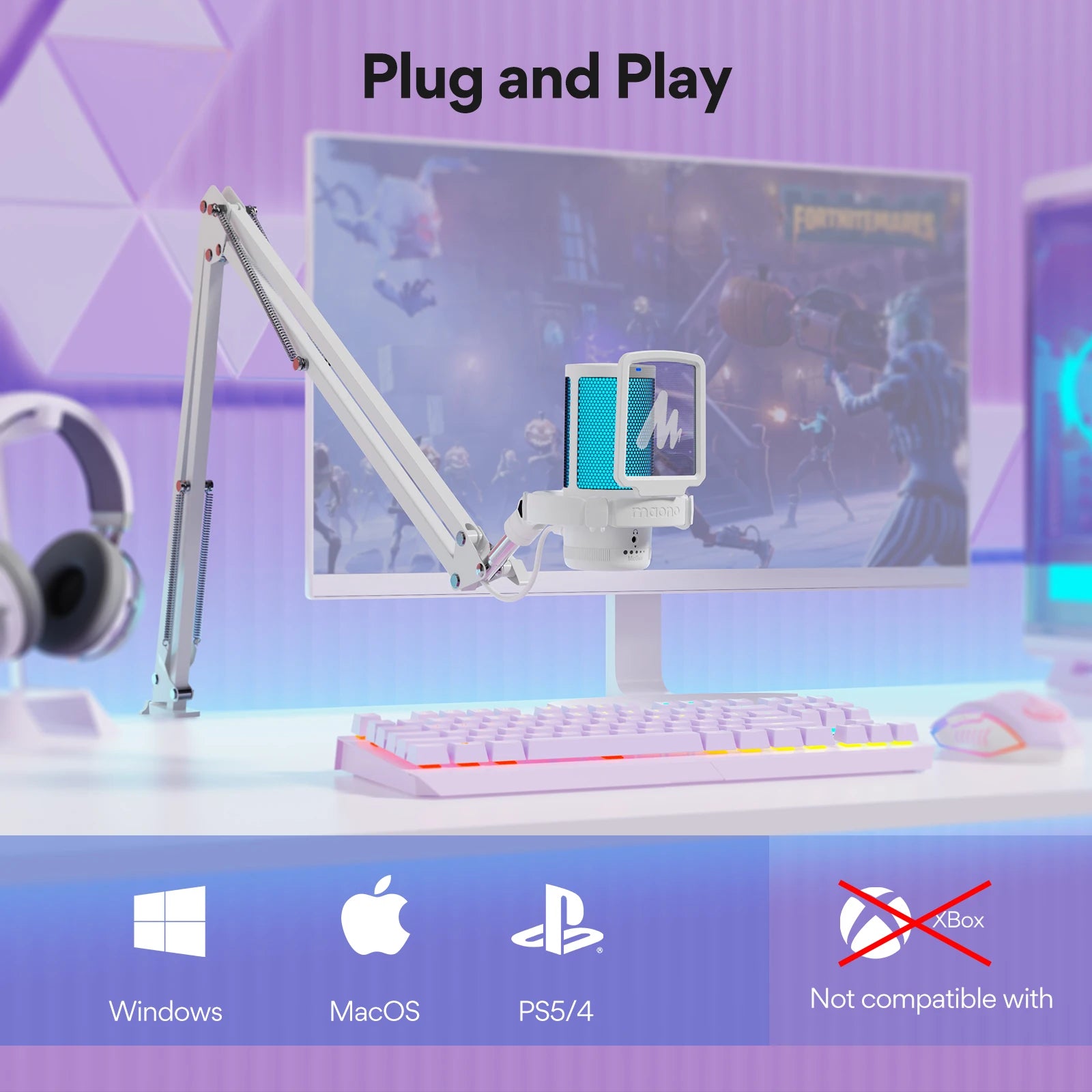 Micro USB à Condensateur pour Streaming et Podcast