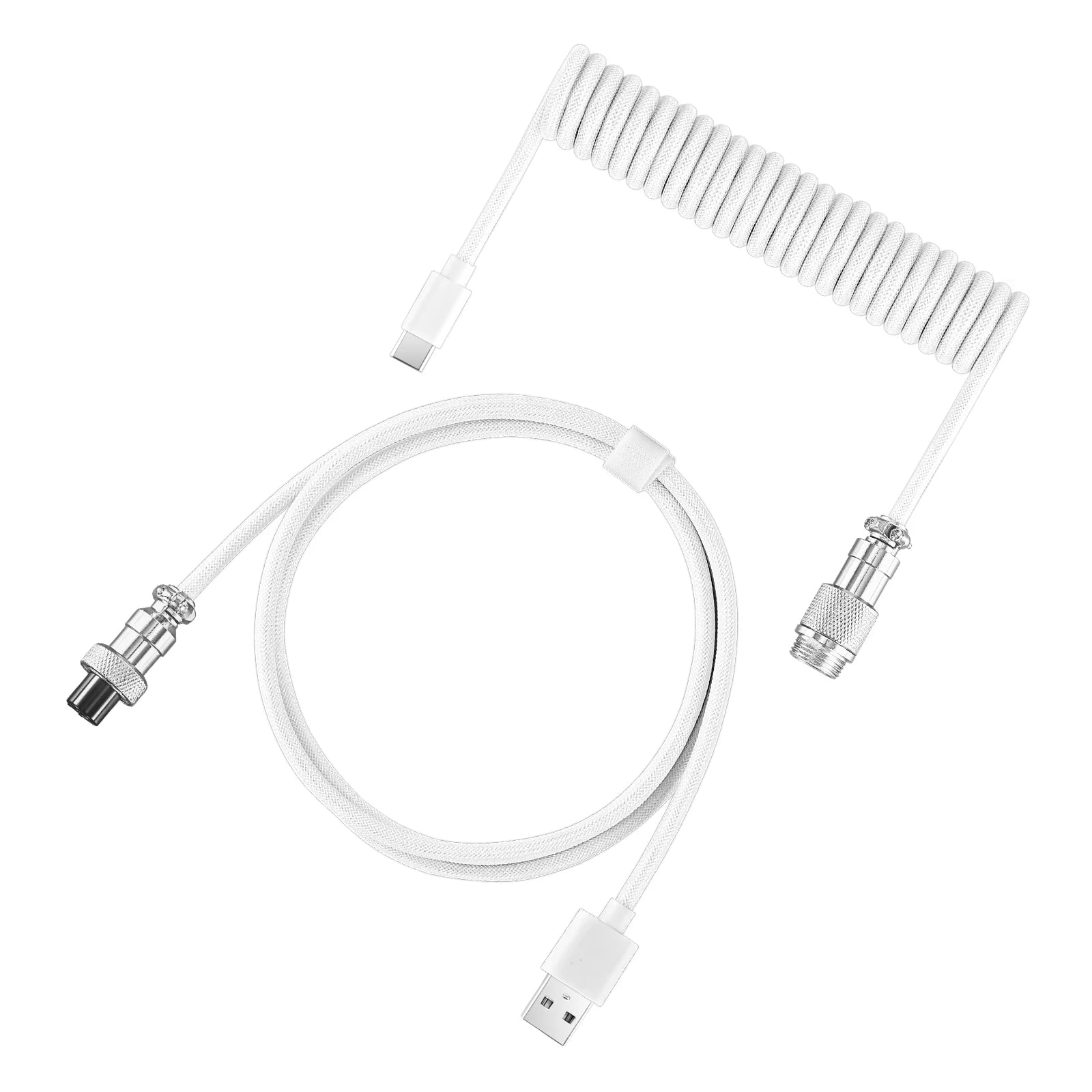 Câble Clavier Tressé Spirale Style Aviateur
