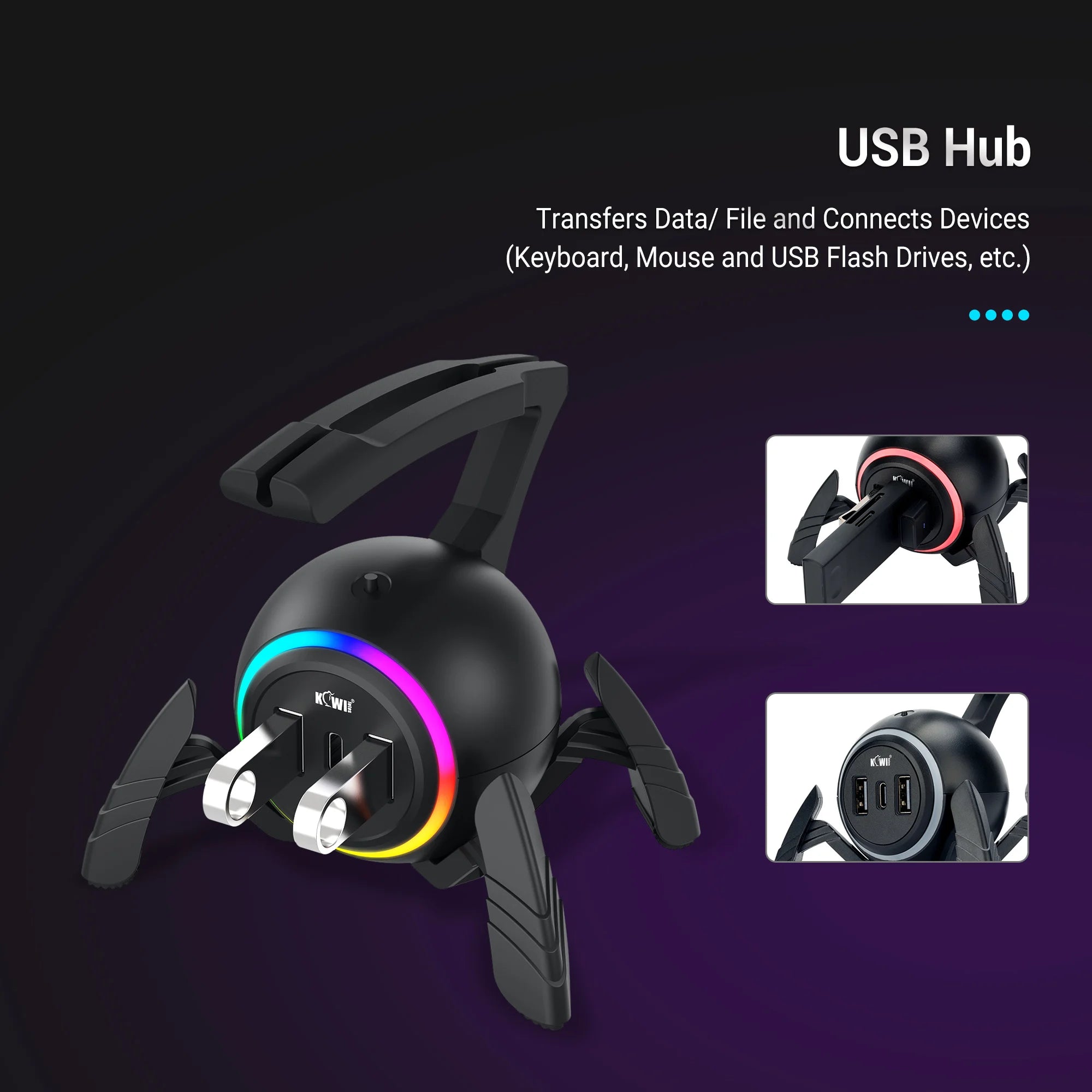 Support Bungee pour Câble de Souris Gaming RGB