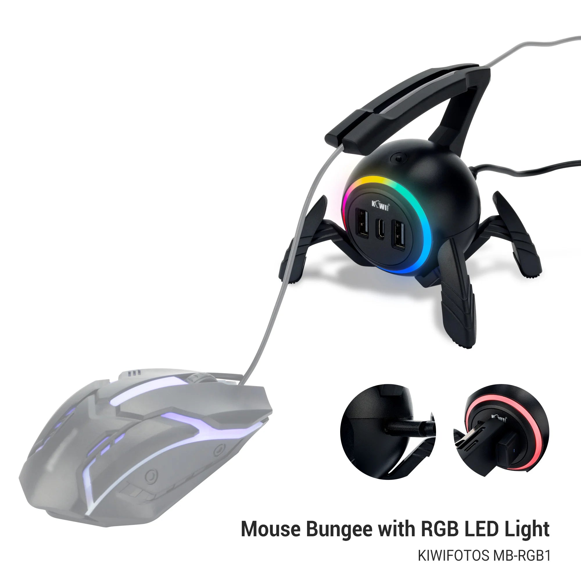 Support Bungee pour Câble de Souris Gaming RGB