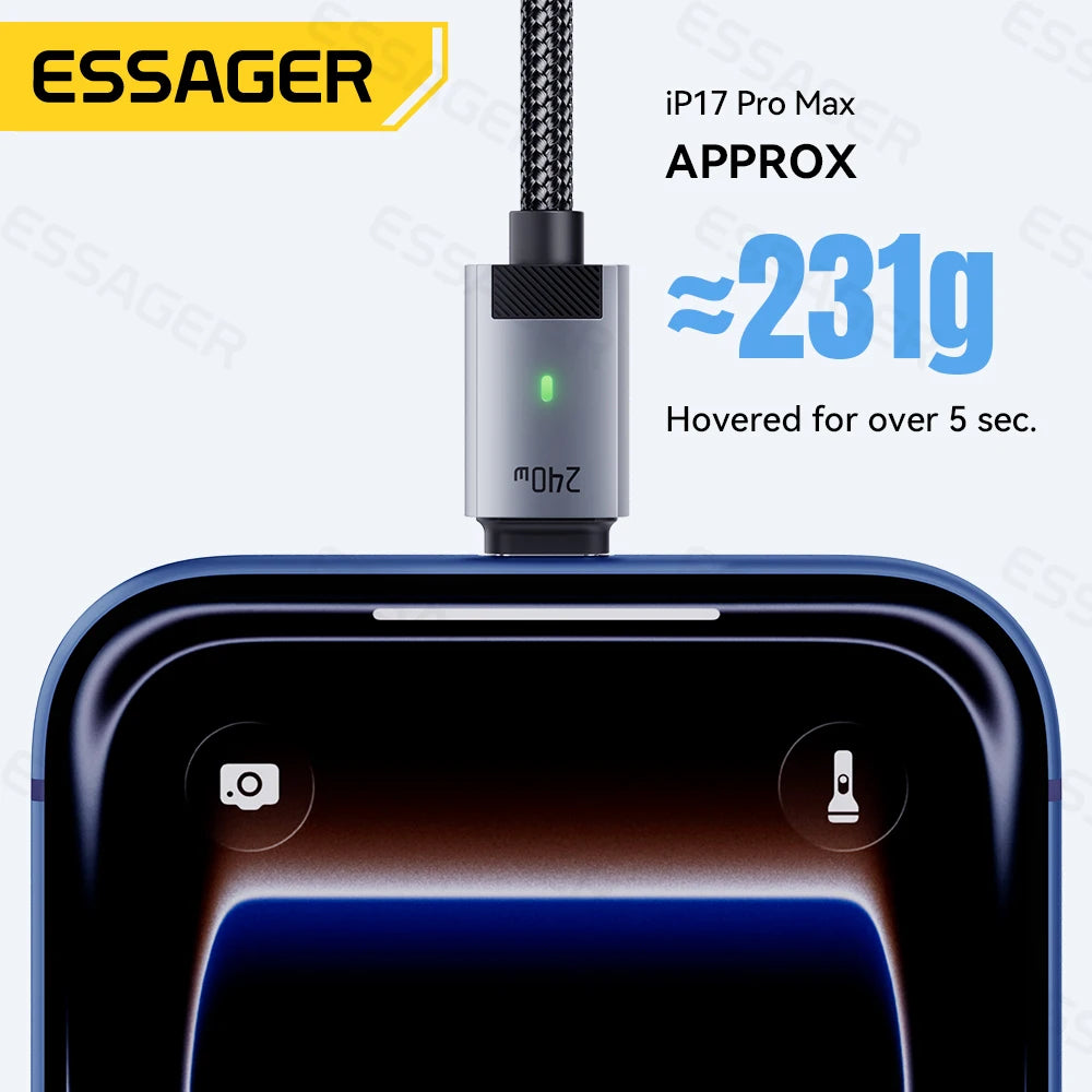 Câble de Charge Magnétique 4-en-1 Charge Rapide 240W