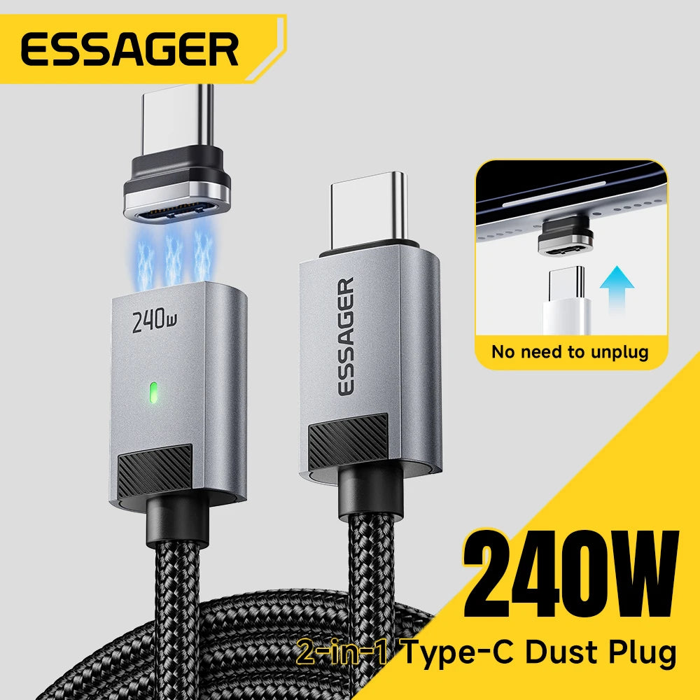 Câble de Charge Magnétique 4-en-1 Charge Rapide 240W