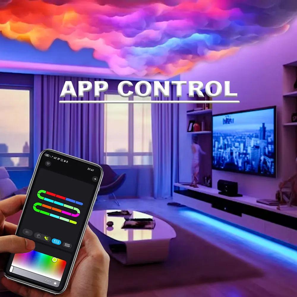 Lampe Nuage LED RGB avec Effet Orage et Synchro Musicale