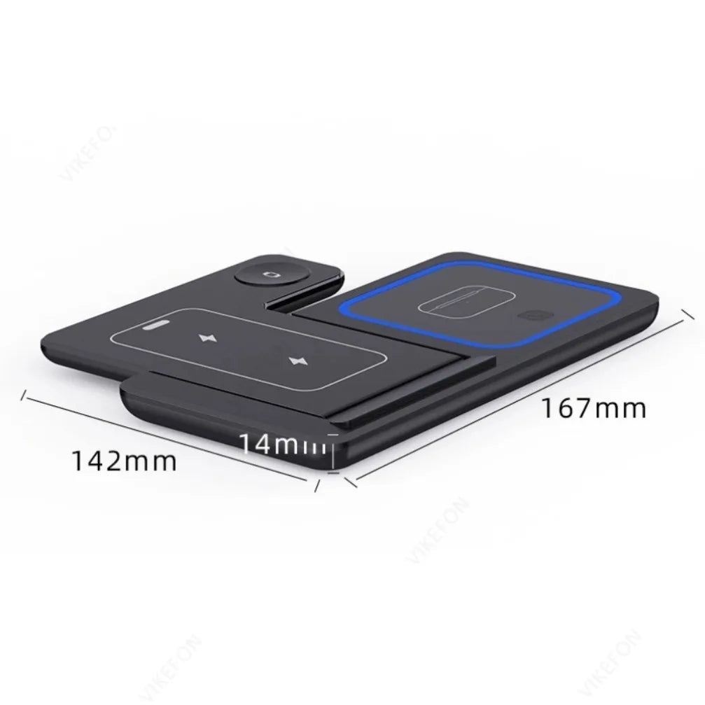 Station de Charge Sans Fil Pliable 3-en-1