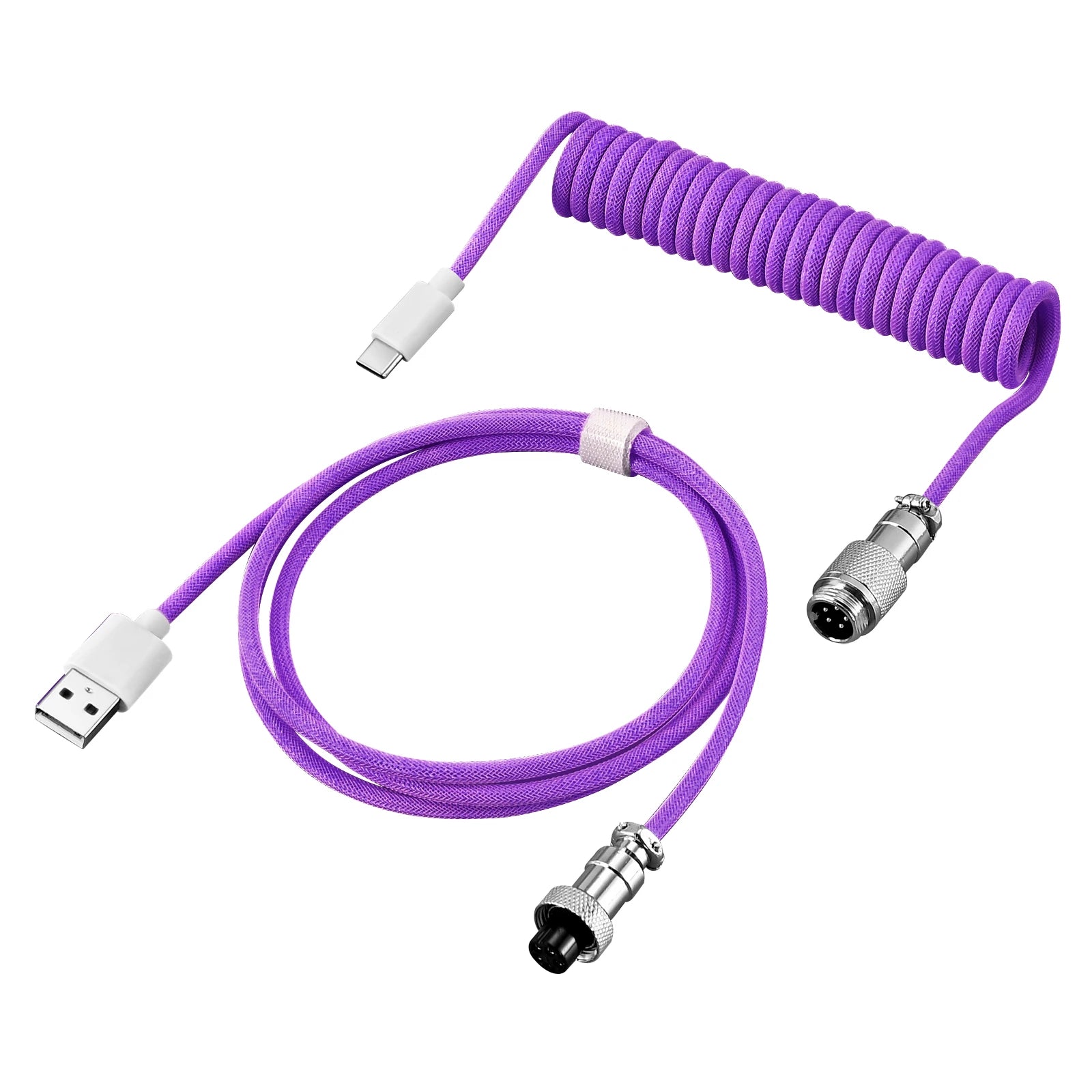 Câble Clavier Tressé Spirale Style Aviateur