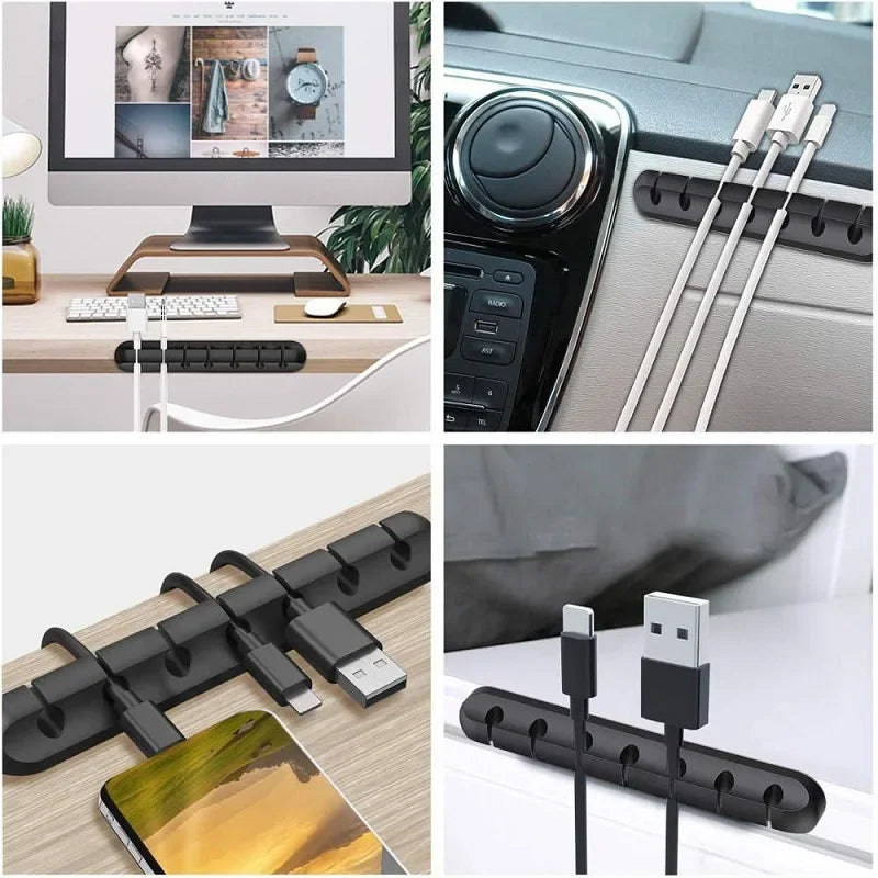 Clips Organisateurs de Câbles en Silicone