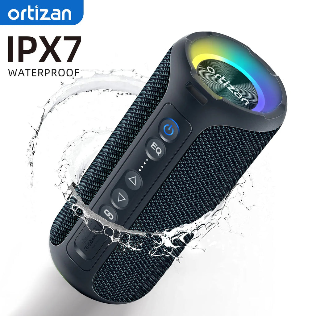 Enceinte Bluetooth Étanche IPX7 avec Éclairage RGB