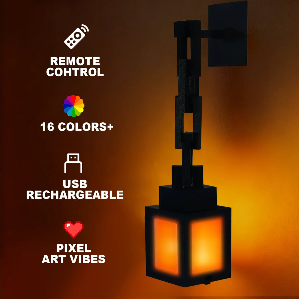 Lanterne LED Pixel Art RGB avec Télécommande