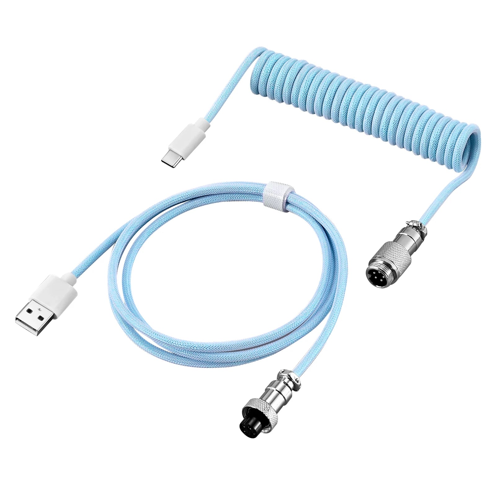 Câble Clavier Tressé Spirale Style Aviateur