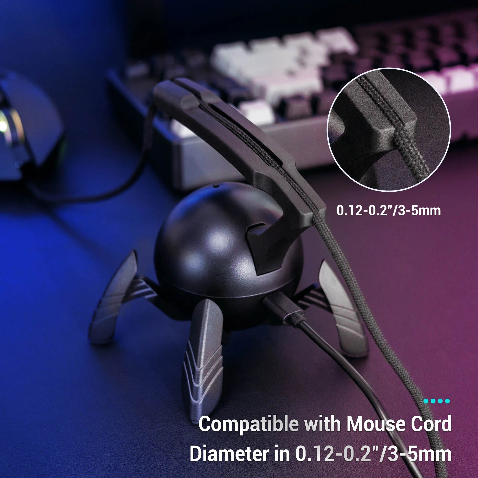 Support Bungee pour Câble de Souris Gaming RGB