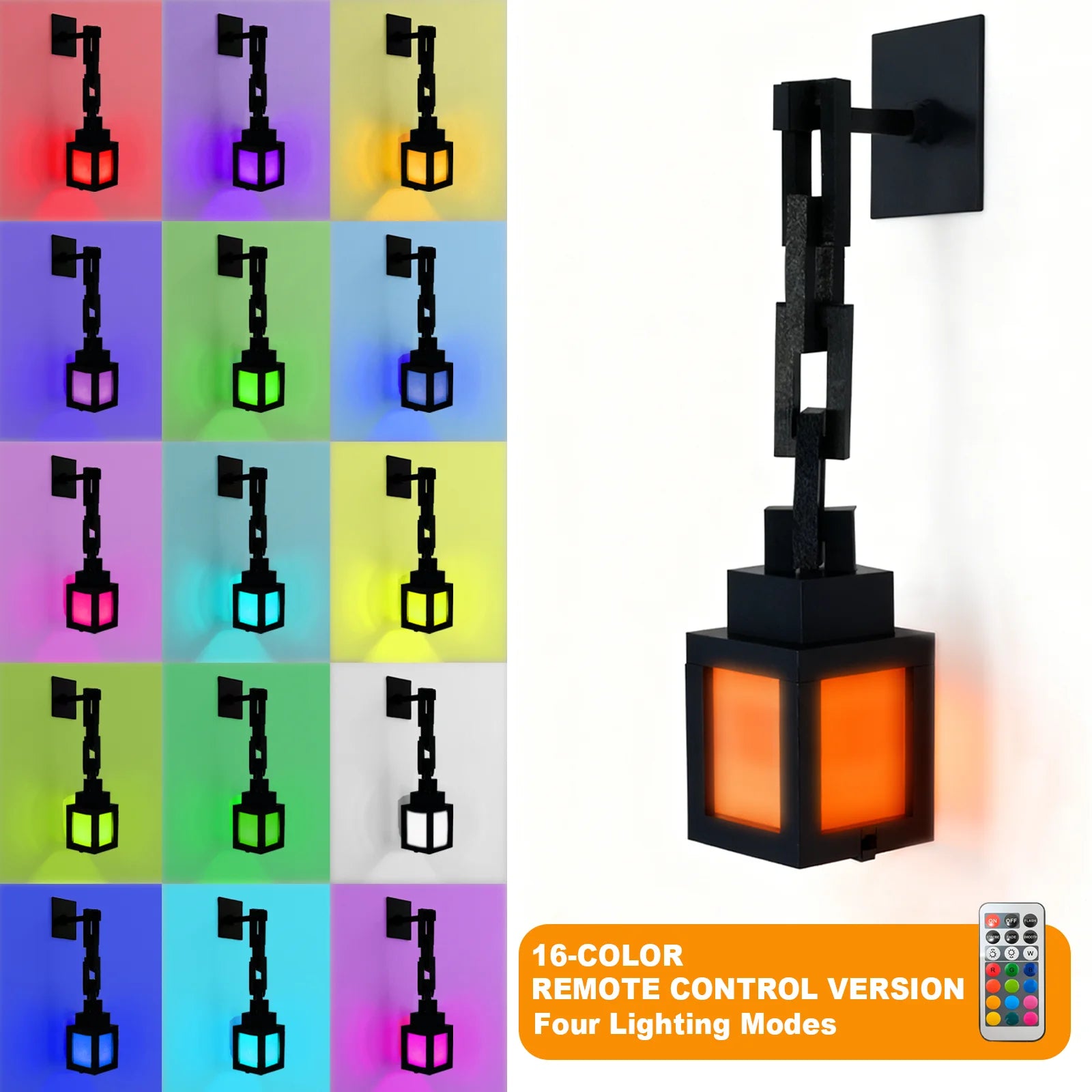 Lanterne LED Pixel Art RGB avec Télécommande