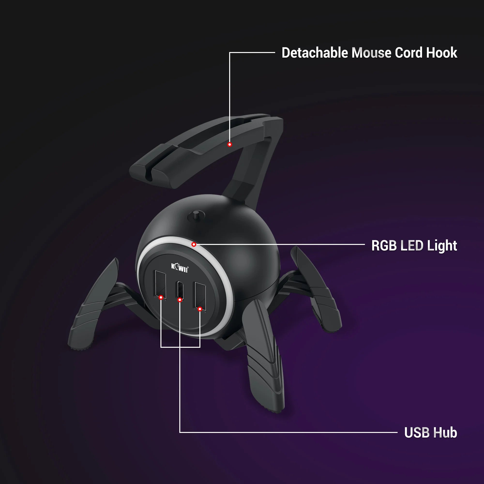 Support Bungee pour Câble de Souris Gaming RGB