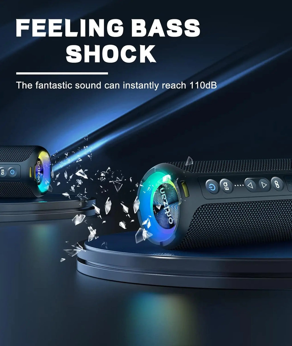 Enceinte Bluetooth Étanche IPX7 avec Éclairage RGB