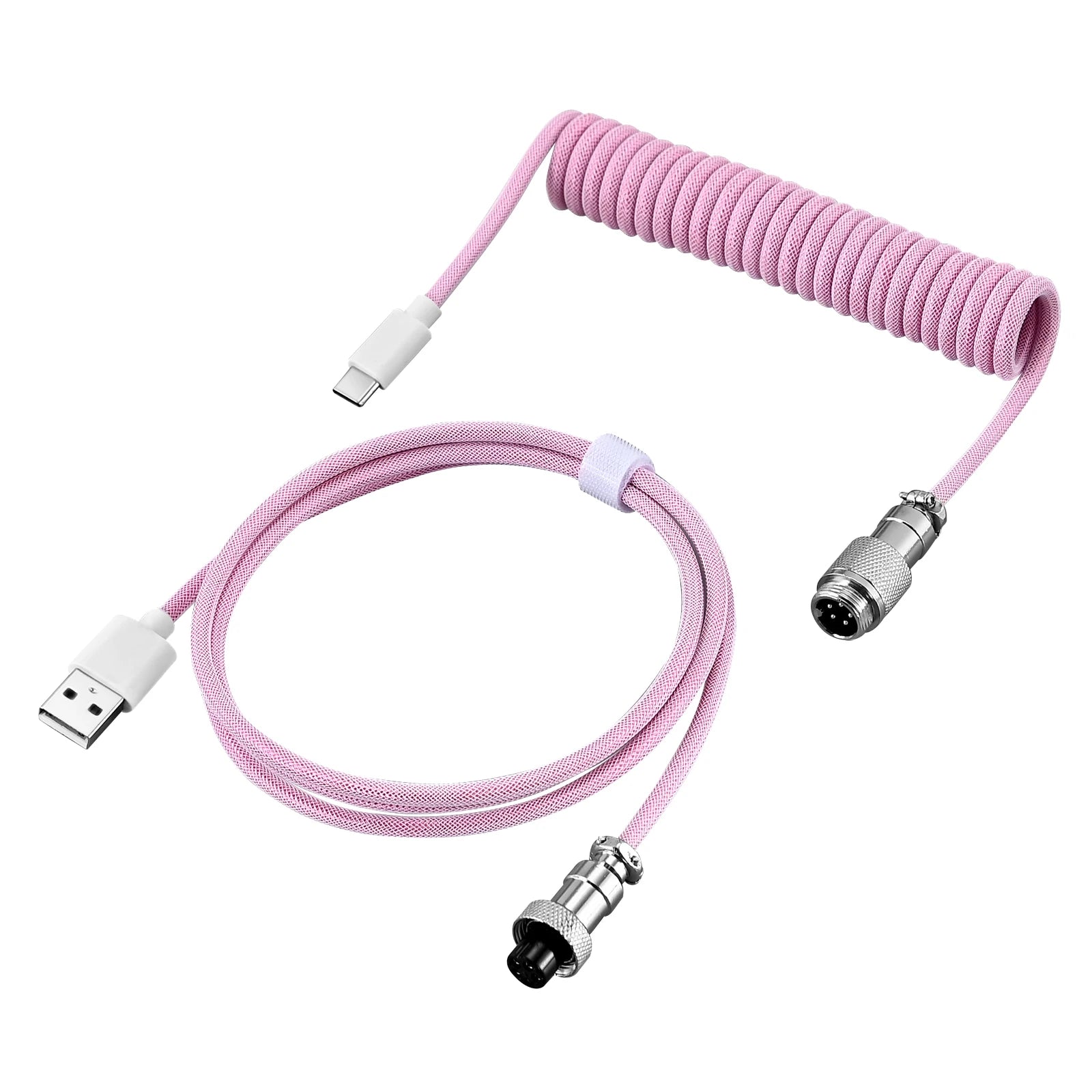 Câble Clavier Tressé Spirale Style Aviateur