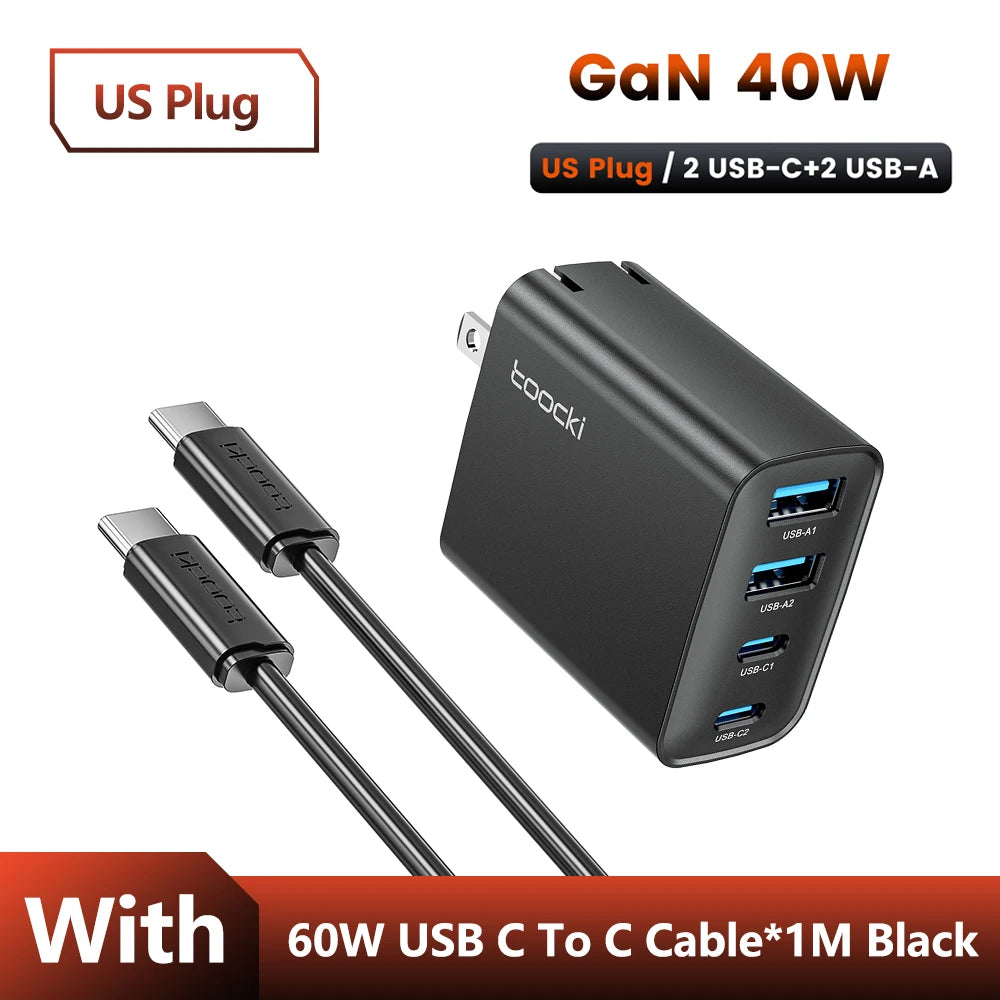 Chargeur Mural Compact 40W GaN Charge Rapide